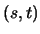 $ (s,t)$